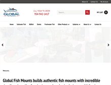 Tablet Screenshot of globalfishmounts.com